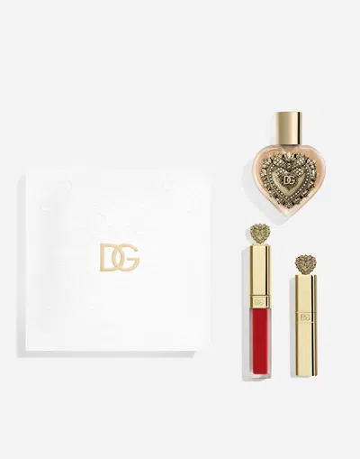 Dolce & Gabbana Dolce&gabbana Devotion Edp Beauty Gift Set In Gold