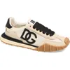 Dolce & Gabbana Dg Athletic Black Low Top Sneakers With Logo Patch On The Tongue And Maxi Logo On The Side In Suede  In Multi
