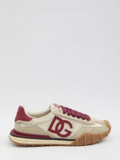 Dolce & Gabbana Dg Athletic Fabric Low Top Sneakers In Neutral
