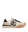 Dolce & Gabbana Dg Athletic Black Low Top Sneakers With Logo Patch On The Tongue And Maxi Logo On The Side In Suede  In Multi