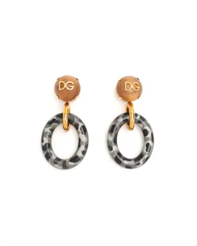Dolce & Gabbana Dolce&gabbana Dg Dangling Clip-on Earrings In Purple