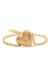 Dolce & Gabbana Dolce&gabbana Dg Heart Pendant Bracelet In Zoo00 Oro