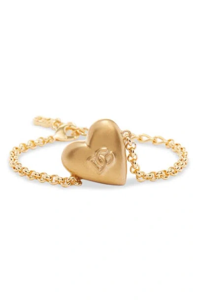 Dolce & Gabbana Dolce&gabbana Dg Heart Pendant Bracelet In Zoo00 Oro