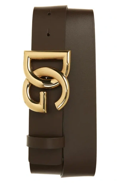 Dolce & Gabbana Dolce&gabbana Dg Logo Buckle Leather Belt In Multi