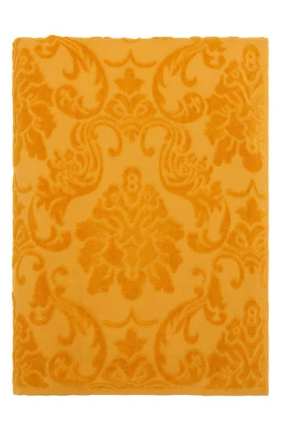 Dolce & Gabbana Dolce&gabbana Dg Logo Jacquard Beach Towel In Gold