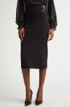 Dolce & Gabbana Dolce&gabbana Dg Logo Knit Pencil Skirt In N0000 Nero