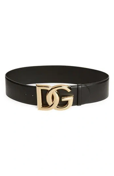DOLCE & GABBANA DOLCE&GABBANA DG LOGO LEATHER BELT