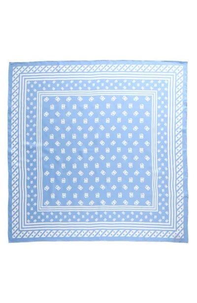 DOLCE & GABBANA DOLCE&GABBANA DG LOGO PRINT SILK SQUARE SCARF