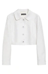 Dolce & Gabbana Dolce&gabbana Dg Logo Quilted Jacquard Crop Jacket In White