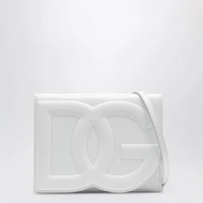 Dolce & Gabbana Dolce&gabbana White Dg Logo Leather Shoulder Bag Women