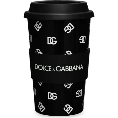 Dolce & Gabbana Dolce&gabbana Dg Logo Travel Cup & Lid In Black