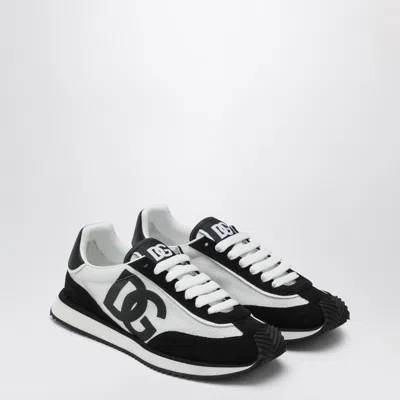 DOLCE & GABBANA DOLCE&GABBANA WHITE AND BLACK DG CUSHION SNEAKERS