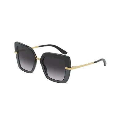 Pre-owned Dolce & Gabbana Dolce And Gabbana Dg4373 32468g Top Black Dg4373 Square Sunglasses Lens Categor In Gray