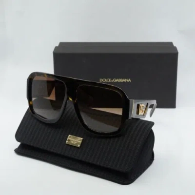 Pre-owned Dolce & Gabbana Dolce&gabbana Dg4401 502/13 Havana/brown Gradient 58-14-140 Sunglasses