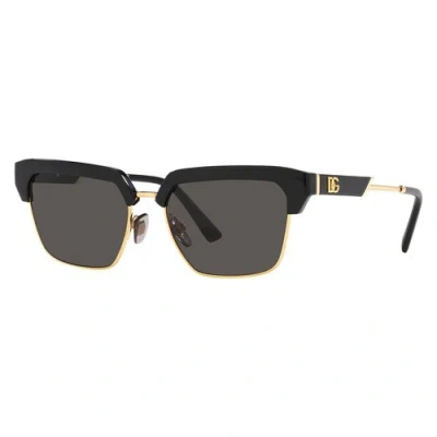 Pre-owned Dolce & Gabbana Dolce&gabbana Dg6185 501/87 Shiny Black/dark Gray 55-17-145 Sunglasses Au...