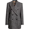 Dolce & Gabbana Blazer Doppio Petto Chevron Misto Lana Jackets Grey In Gray