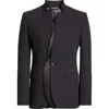 Dolce & Gabbana Dolce&gabbana Double Breasted Wool & Silk Blend Gabardine Jacket In N0000 Nero