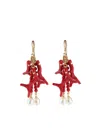 Dolce & Gabbana Dolce And Gabbana Earrings With Coral Branches In Gold