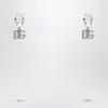 Dolce & Gabbana Earrings With Crystal And Silver Dg Logo In Metal