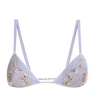 Dolce & Gabbana Dolce&gabbana Embellished Bralette In Blue