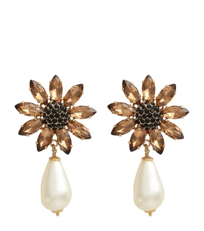 Dolce & Gabbana Dolce&gabbana Embellished Flower Clip-on Earrings