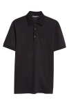 Dolce & Gabbana Chest Embroidered-logo Polo T-shirt In N0000 Nero