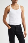 Dolce & Gabbana Dolce&gabbana Embroidered Logo Rib Tank In White