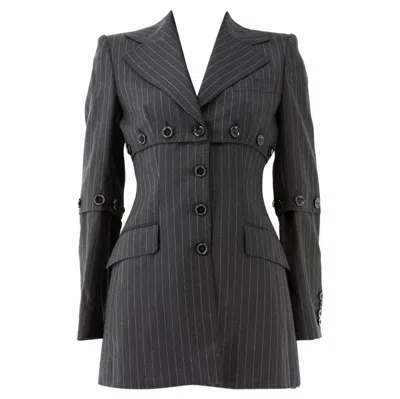 Pre-owned Dolce & Gabbana Dolce And Gabbana Fall 2003 Button Jacket In Black
