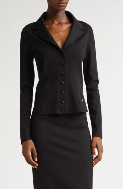 Dolce & Gabbana Dolce&gabbana Fitted Knit Jacket In Nero