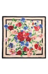 Dolce & Gabbana Square Scarf Flower Print In H25qg Bouquet Fiori F.nudo