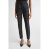 Dolce & Gabbana Floral-jacquard Tailored Trousers In Black