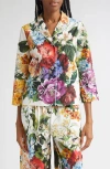 Dolce & Gabbana Dolce&gabbana Floral Button-up Top In Green