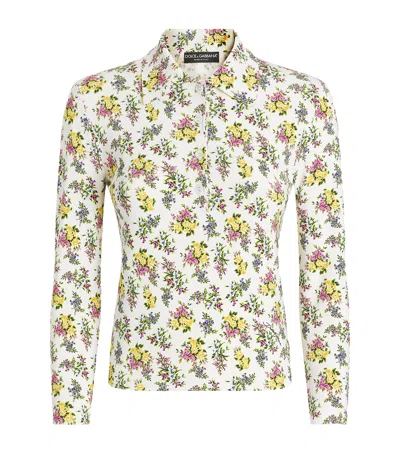 Dolce & Gabbana Dolce&gabbana Floral Polo Top