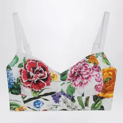 DOLCE & GABBANA DOLCE&GABBANA FLORAL PRINT BRALETTE TOP WOMEN