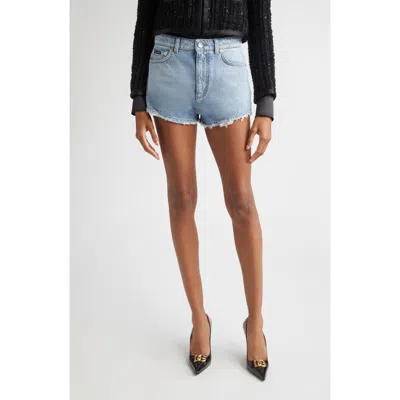 Dolce & Gabbana Dolce&gabbana Frayed Hem Denim Shorts In Blue