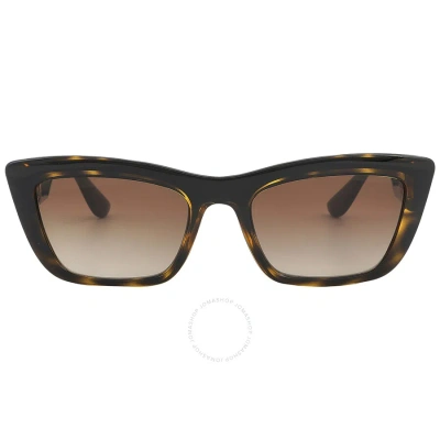 Dolce & Gabbana Dolce And Gabbana Gradient Brown Cat Eye Ladies Sunglasses Dg6171 330613 54 In Black / Brown