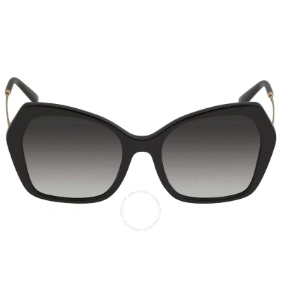 Dolce & Gabbana Dolce And Gabbana Gray Gradient Butterfly Ladies Sunglasses Dg4399 501/8g 56 In Black / Gray