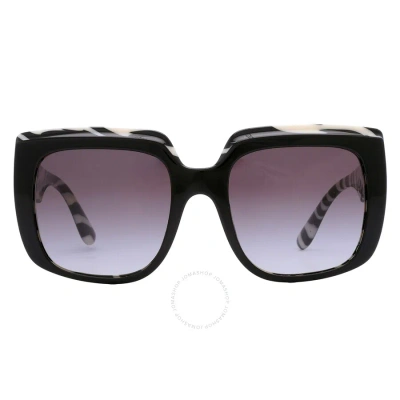 Dolce & Gabbana Dolce And Gabbana Gray Gradient Square Ladies Sunglasses Dg4414 33728g 54 In Black / Gray