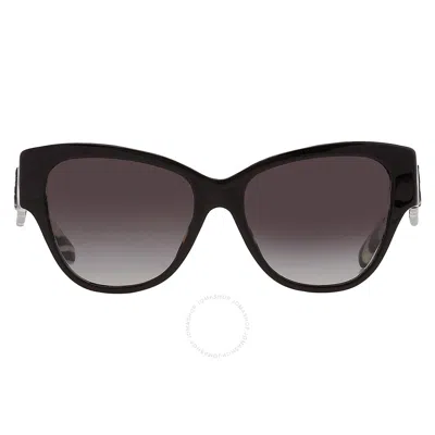 Dolce & Gabbana Dolce And Gabbana Grey Butterfly Ladies Sunglasses Dg4449 3372/p 54 In Black