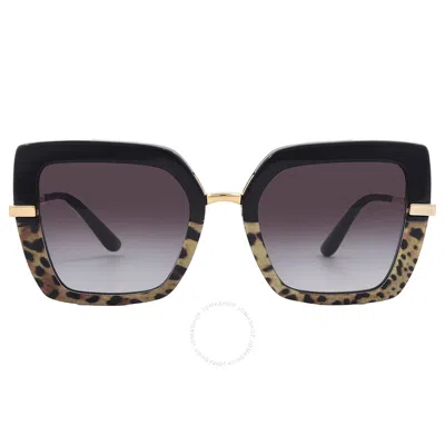 Dolce & Gabbana Dolce And Gabbana Grey Gradient Butterfly Ladies Sunglasses Dg4373f 32448g 52 In Black