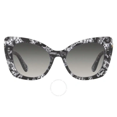 Dolce & Gabbana Dolce And Gabbana Grey Gradient Butterfly Ladies Sunglasses Dg4405 32878g 53 In Black / Grey