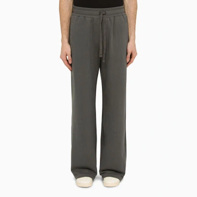 Dolce & Gabbana Grey Jogging Trousers In Cotton