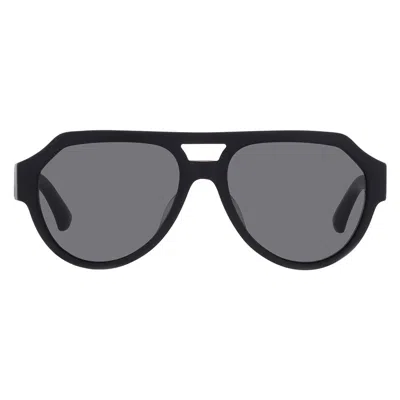 Dolce & Gabbana Dolce And Gabbana Grey Mirror Black Pilot Men's Sunglasses Dg4466f 25256g 56 In Purple