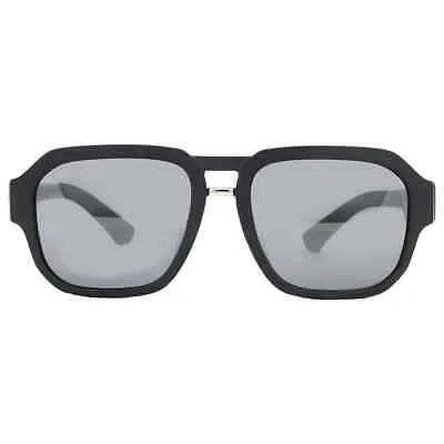 Pre-owned Dolce & Gabbana Dolce And Gabbana Grey Mirror Navigator Men's Sunglasses Dg4464f 25256g 56 In Gray
