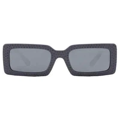 Pre-owned Dolce & Gabbana Dolce And Gabbana Grey Mirrored Black Rectangular Ladies Sunglasses Dg4447b In Multi