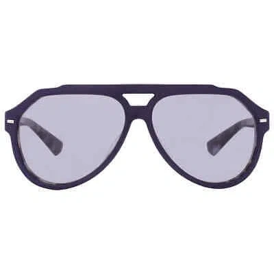 Pre-owned Dolce & Gabbana Dolce And Gabbana Grey Oversized Men's Sunglasses Dg4452f 3423/1 60 In Gray