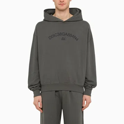 Dolce & Gabbana Dolce&gabbana | Grey Sweatshirt Hoodie With Logo