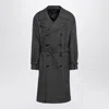 Dolce & Gabbana Dolce&gabbana Grey Wool Double-breasted Coat Men In Multi