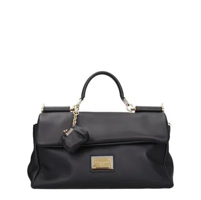 Dolce & Gabbana Dolce&gabbana Handbags Sicily Women Leather Black