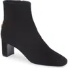 Dolce & Gabbana Black Ankle Boots With Dg Logo Plaque On The Back In Suede Woman In Black
